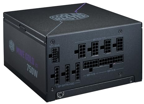 Cooler Master MWE Gold 750 V3 Full Modular PSU, 850W, 80+ Gold, ATX 3.1 | 90° | PCIe 5.1, Designed Ready Nvidia RTX 5070 Ti | AMD RX 9070 XT, Zero-RPM Mode, Hexagonal Fan Cover, 10-Year