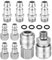 Raccord Rapide Air Comprimé, 10 Pièces Raccords de compresseur 1/4 BSP Raccord Rapide Pneumatique Européen, Tuyau Compresseur D'air, Embout Compresseur Air Européen