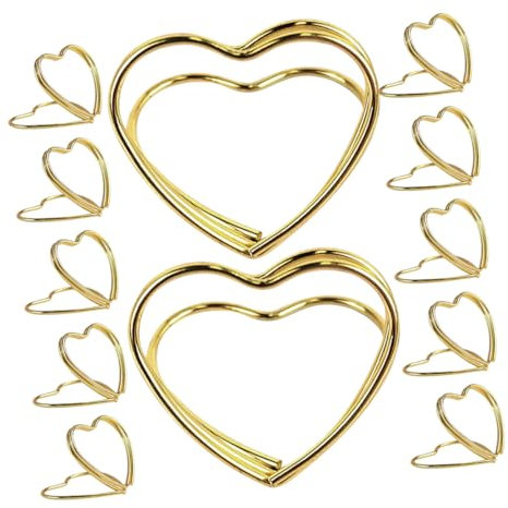 STOBOK 25stücke Herzform Fotohalter Tischkartenhalter Aus Metall Für Hochzeiten Partys Und Büro Fotoclips Für Fotos Und Karten