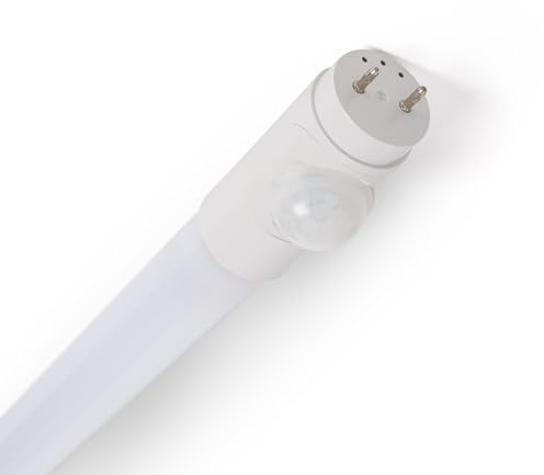 LEDKIA LIGHTING Tubo LED 60cm T8 G13 PC con Detector de Movimiento PIR Apagado Total Conexión un Lateral 9W 140lm/W No Flicker 6000K Blanco Frío No G13,T8
