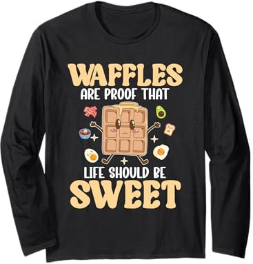 Funny Waffles Breakfast Cakes Apparel - Cool Waffle Maker Long Sleeve T-Shirt