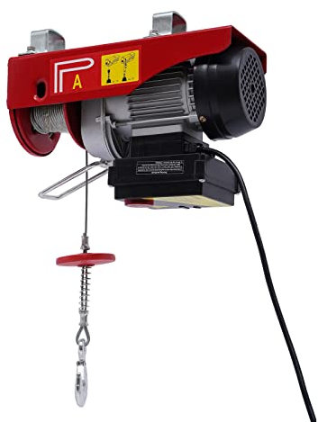 YUNRUX Paranco elettrico con telecomando, verricello 100 – 200 kg, capacità di carico 10 m/min, verricello elettrico per fune, verricello motore, paranco della gru