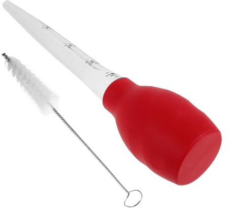 ULTECHNOVO Pipetta per Cucinare Tacchino in Silicone Alimentare con Pennello Integrato per Pulizia Strumento Versatile per Marinatura Carne e Accessori per Barbecue
