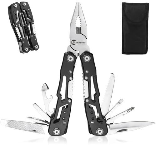 Multitool Werkzeug mit Zange, 13 in 1 Zange Schraubendreher Messer Säge usw, Multi-Tool für Freien Camping Angeln, Outdoor Mini Werkzeug Ideal Geschenke für Frauen Männer