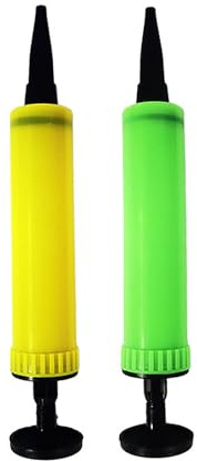 Lot de 2 pompes à ballons manuelles pour ballon de yoga, anniversaire, douche, mariage, décoration de fête (couleur aléatoire)