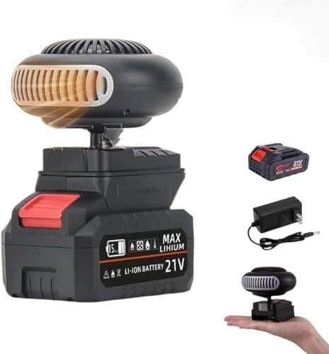 Rechargeable Heater, Battery Powered Heater, Wireless Portable Car Heaters, Battery Operated Heaters For Car Camping And Indoor Outdoor (5-cell battery)