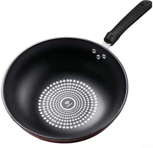 Sartén alemana recubierta de diamante para uso con cocinas de inducción y estufas de gas, con diseño multicapa y estructura ligera para una cocción eficiente (A-28 cm)