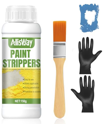 Allisway Paint Stripper Metal, Paint Remover, Paint Stripper, Powerful Paint Remover, Suitable for Metal, Stone, Concrete, Steel and Other Surfaces, 150g