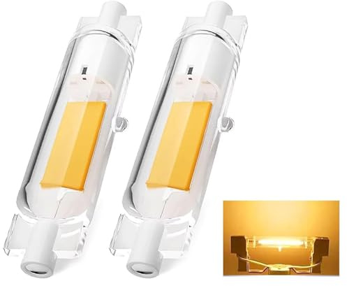 ACAATVE R7S LED 78mm Dimmbar Warmweiß 3000K 2000LM | 20W LED R7S 78mm Lampen Ersatz für 200W Halogenstab, Kein Flackern, 360°Abstrahlwinkel für Stehlampe Wandleuchte Deckenfluter, 2er Pack