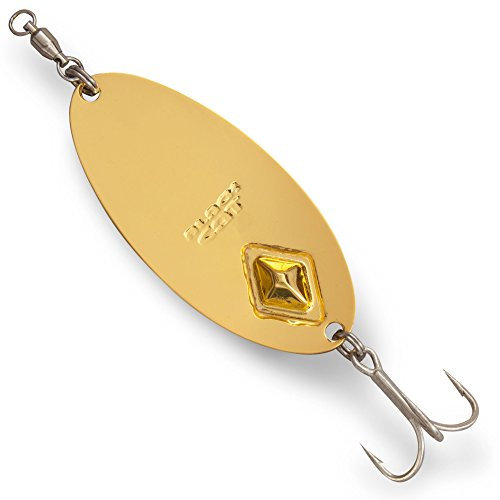 Black Cat Battle Spoon 10cm - Wallerblinker zum Spinnfischen auf Wels, Welsblinker zum Spinnangeln auf Waller, Blinker, Spinnköder, Gewicht:60g, Farbe:goldfarben