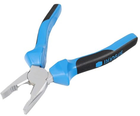 Dönges Kombizange 180 mm | DIN ISO 5746 | Made in Germany | für weichen und harten Draht | Farbe: blau/schwarz | Seitenschneider