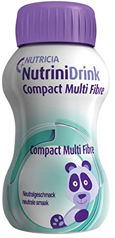 NutriniDrink Compact Multi Fibre 32x125ml - Neutral I Laktosearm I Mit Ballaststoffmischung mf6 I Zur ausschließlichen Ernährung geeignet I Für Kinder nach dem 1. Lebensjahr