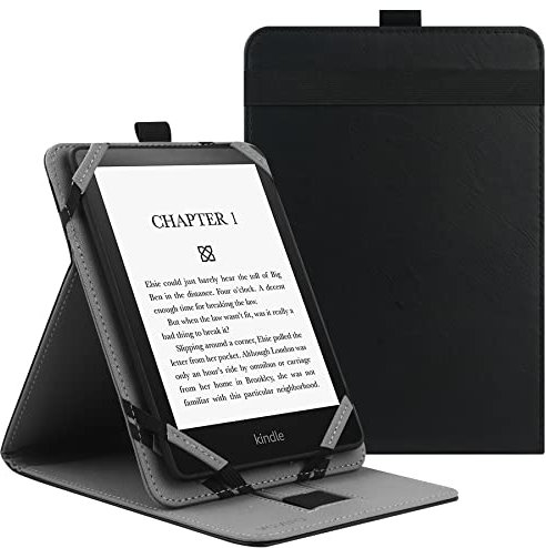 VOVIPO Universal Hülle für 6,6.8 7 Kindle Paperwhite/colorsoft eReaders,Schutzhülle mit Handschlaufe Kompatibel mit Kindle/Kobo/Tolino/Pocketook/Sony 6-6.8-7 Zoll ebook Reader-Black