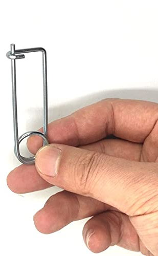 Large Stainless Steel Spring Wire Safety Lock Pins，Coiled Tension Safety PinSteel Brooch Shape Cotter Safety Pins for Farm Lawn Garden Hitch - Quick Lock Fastener (2.3x43x16mm(10pcs))