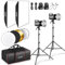 NEEWER 600Ws Studio Monolight Strobe Flash Set 2er Pack S101-300W PRO 5600K Blitzlicht Studio mit 2,4G Auslöser/150W Einstelllampe/Bowens Mount/Softboxen/Ständer/Reflektor/Tasche, kompatibel mit QPRO