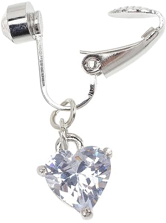 WRITWAA 3pièces Fake Belly Button Clip Navel Jewelry Non-piercing Dangle Decoration for Women and Girls