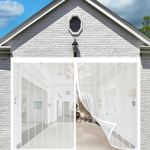 Magnet Fliegengitter Tür,Fliegengittertüren, Magnet Fliegengitter Balkontür, Verstärkter Magnet Fliegenvorhang Insektenschutz für Wohnzimmer Terrassentür Moskitonetz mit Magnetverschluss Ohne Bohren