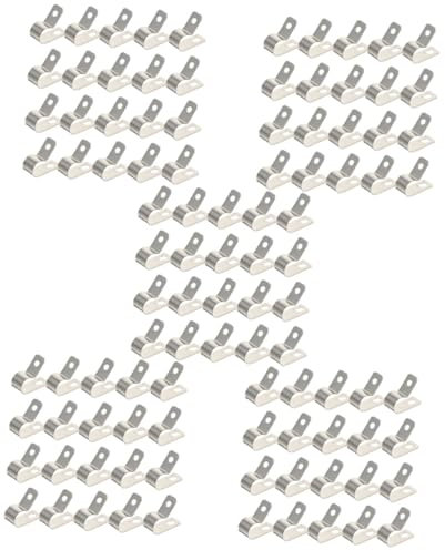 Gadpiparty 100stücke R- Kabelclips Aus Edelstahl Kabelbefestigung Für Effektives Kabelmanagement Werkstatt Büro Und Zuhause Stabil Und Langlebig