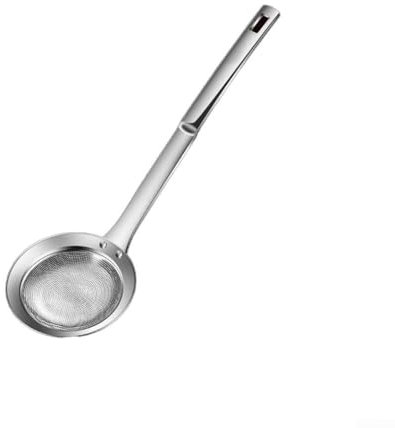 Schiumarola da cucina, in acciaio inox, cucchiaio in schiuma, trappola per grasso, colino per olio, per friggere cibo da cucina (piccolo)