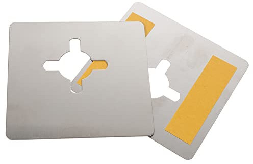 KONTONTY Plaque De Renfort De Porte En Acier Inoxydable Brossé Auto-adhésive, Kit De Réparation Gâche Pour Porte D’entrée, Fixation Sans Perçage, Lot De 2 Pièces, Usage Intérieur Et Extérieur