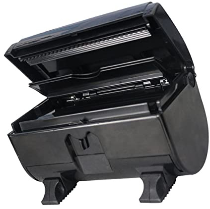 WOONEKY Black Tin Foil Cutter with Automatic Cutting Function, Made of Sturdy Abs and Steel Serrations, Convenient to Use Storage Organizer Box for Hairdressing and Salon Accessories