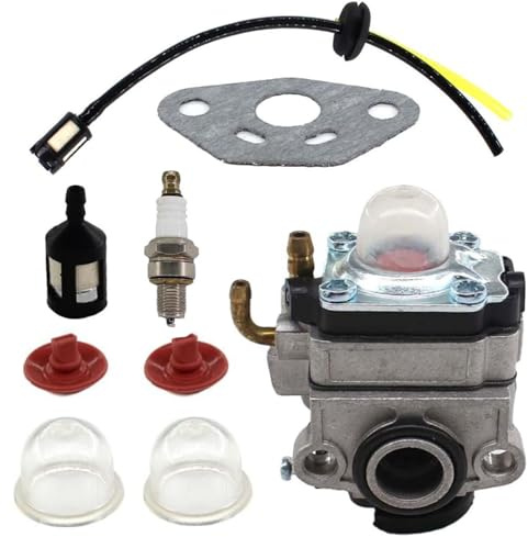 Kurihina Compatible with Carburetor Kit for Shindaiwa T230 T230X T230XR T282 T282X Ryobi 650R 825R 875R 890 890R 825RA Troy-Bilt TB144 TB146EC TB590BC TB525CS TB514CS TBE515 Spark Plug