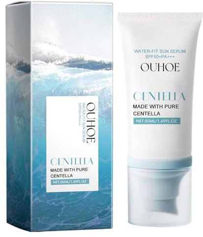 Centella Sunscreen 50 ml, Crema Solare Viso SPF 50, Una Crema Solare Idratante, Waterproof, Non Grasso, Forte Protezione UV, per Tutti i Tipi di Pelle