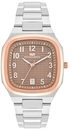 Rhodenwald & Söhne Herren Uhr analog Quarzwerk mit Edelstahl Armband Silber 10010502