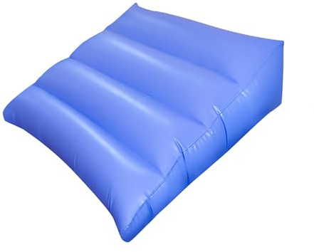 Keilkissen Bett Lesekissen Aufblasbares Keilkissen, tragbares Reisekeilkissen mit Luftventil und Bauchnabelkissen, zur Sitz- und Rückenunterstützung/Rückenschmerzlinderung/Beinhochlagerung, Ballonpump
