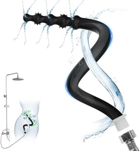 Douche Anale Homme & Femme, Lavement de Douche Anale pour Nettoyage anal, Fétiche BDSM Anal Sex, Buse en silicone pour lavement pour le nettoyage des intestins (L)