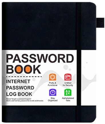 Passwort-Logbuch-Keeper - Passwort-Adressbuch, Computer-Passwort-Organizer-Buch Mit Alphabetischen Tabs | Pocket-Adressdatensatz-Notizbuch Für Wichtige Kontakte Website-Logins Farbigen Seiten