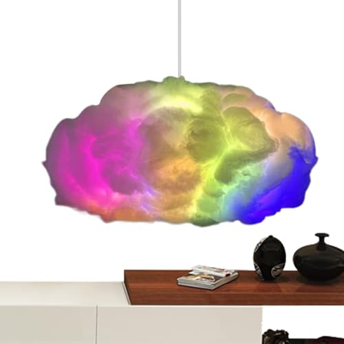 Genérico Lámpara Led Nube - Lámpara de Techo para Dormitorio con Mando,Iluminación y Decoración Multifuncional para Guardería, Habitación Infantil, Adultos, Adolescentes y