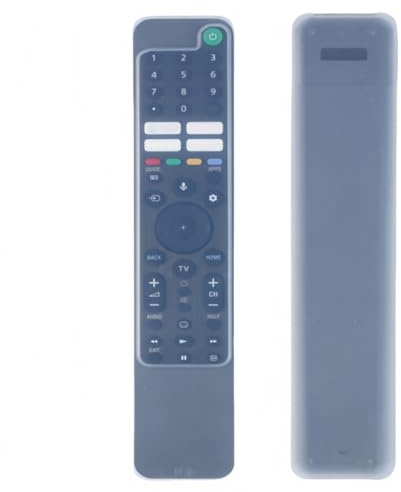 Silikonfjärrkontroll för Sony Bravia smart TV röstfjärrkontroll RMF-TX500E RMF-TX500U RMF-TX500P RMF-TX600U RMF-TX600E RMF-TX601P, tvättbar, halkfritt skydd med anti-lost snodd