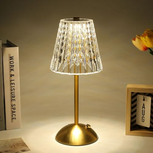 ADDLIVE Tischlampe Kabellos, LED Tischleuchte Kabellos, 3 Farben Tischleuchte Kabe-llos, Touch Lampe, Type-C Aufladung Tischlampe LED, Nachttischlampe Touch Dimmbar für Wohnzimmer Schlafzimmer Bar