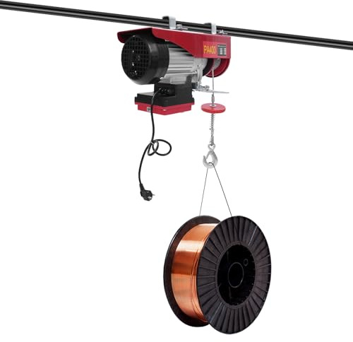 Elektrische Seilwinde, 200 kg, elektrischer Seilzug, mit Fernbedienung, kabellos, 850 W, Seilwinde, 10 m/min, Hubhöhe, einfaches Kabel, 12 m, Motor aus reinem Kupfer
