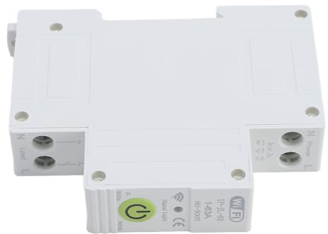 Hyuduo Interruttore Automatico WiFi Intelligente, Materiale in Rame, Controllo Remoto e Monitoraggio Energetico, Protezione Sovratensione, Ideale per Uso Domestico e in Ufficio