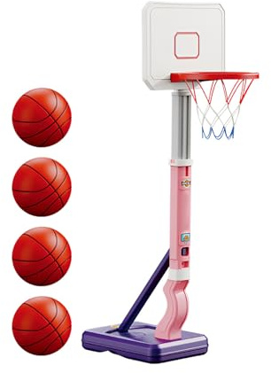 Aro de Baloncesto para niños: portería, Soporte Ajustable, Juguete Deportivo para niños pequeños | Actividad Multiusos en el Patio Interior y Exterior para , niñas, Sala de Juegos, Gimnasio, recr