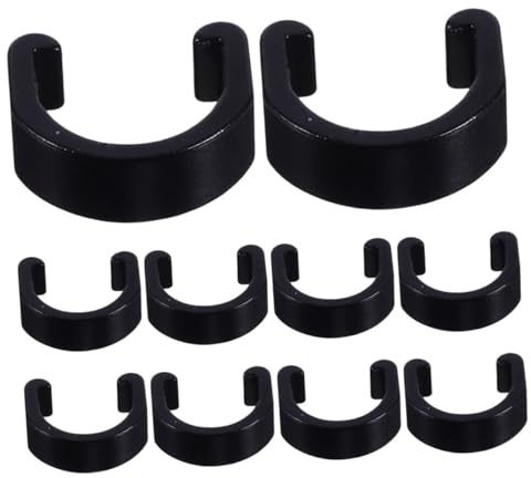 LIGHTAOTAO 30pcs Aluminum Alloy Bicycle C-Clips Cable Routing Clips for Brake Derailleur Shift Cables, Bike Brake Line Holder Clamp for Mountain and Road Bikes, Black
