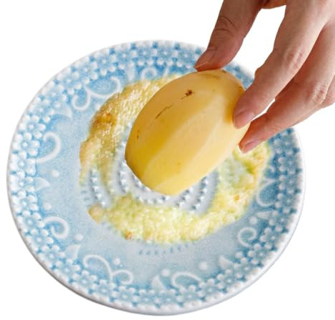 Generico Keramik Knoblauchreibe Platte | Knoblauchreibe Schüssel | für Tomaten Püree Arbeitsplatte Küchenlebensmittel Ingwerreiben Butter