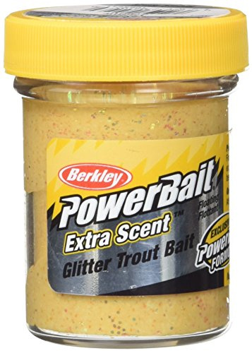 Berkley PowerBait Glitter Trout Bait,Yellow,1.75 Ounce Jar
