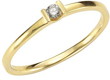 Orolino Damen Ring 750/- Gold Glänzend Brillant gelb 0,07ct. 067370082-2