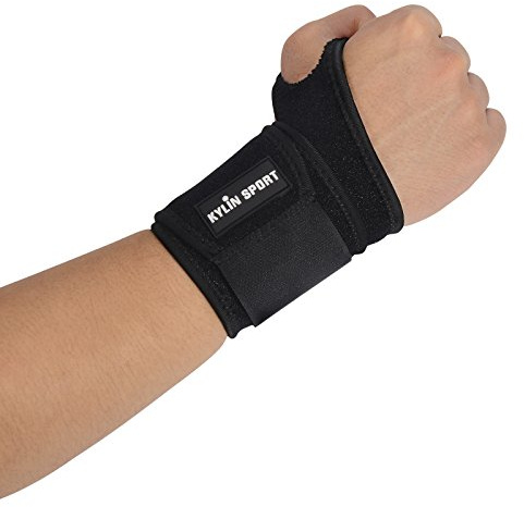 KYLIN SPORT Pair of Adjustable Wrist Support Brace for Tennis Basketball Badminton Cycling Gym Fitness