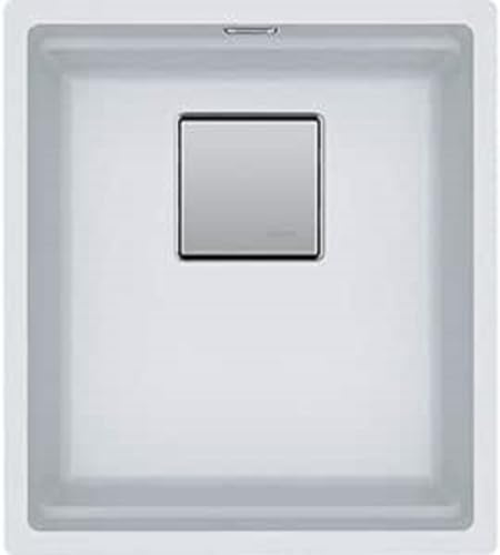 Franke Kubus 2 KNG 110-37 - Fregadero (Fregadero encastrado bajo encimera, Rectangular, Fragranite, Blanco, 1 senos, Rectangular)