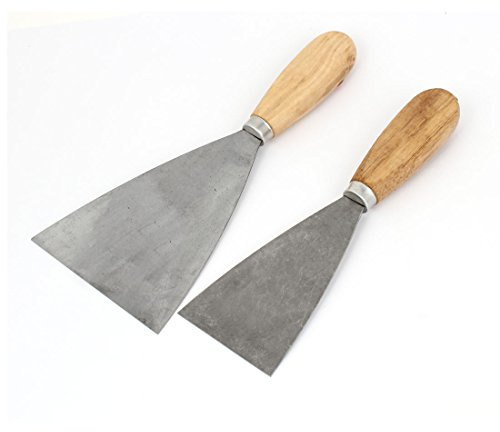 Aexit 2pcs 2.5' '4' 'Larghezza Lama in metallo Manico in legno Muri per raschietto per riparazione di muri a secco ID: 499978