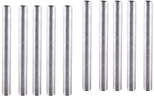 edi-tronic 10x M10 Gewinderöhrchen Gewinderohr Gewinde Rohr 10cm 100mm für Porzellanfassung