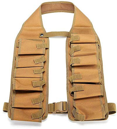 SunRen 12 cans beer holster, beer belt, beer vest, ultimate beer holder for birthdays, picnics, travelling, barbecue parties, full release of both hands, as a gift for boyfriend brown