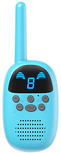 FeiWen Walkie Talkie Niños 9 Canales Función Niños Juguetes Larga Distancia Llamar Juegos de Interior y Exterior Juguetes (Azul)