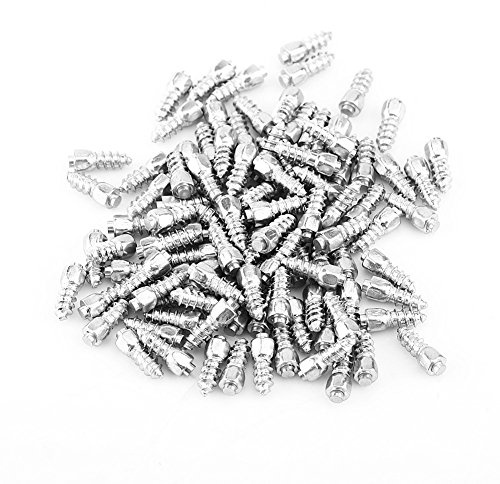Aramox 100 Vis de Goujon de Roue 12mm - Antidérapantes pour Pneus Neige, Compatible Voiture/SUV/ATV, Pack de 100 Pièces, Accessoires Auto Haute Résistance (Noir)