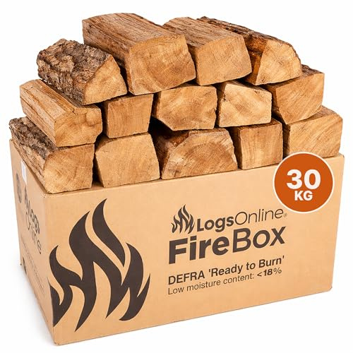 30kg Oak Kiln Dried Logs for Wood Burner, Log Burner & Stove - Firewood | DEFRA Ready to Burn certified, under 20% moisture. For fireplaces, fire pits, chimineas & pizza ovens. Long burning.