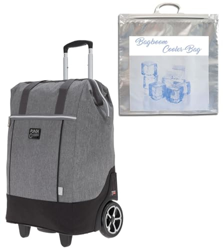 Punta Big Wheel Einkaufstrolley Shopping Trolley 10303 2800 TT Grau +t | Two Tone Grey Einkaufsroller Markt Korb Schwimmbad Saunatrolley + Thermotasche